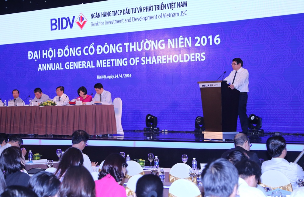 Cuộc họp Đại hội đồng cổ đông của BIDV sẽ tổ chức vào ngày 22/4